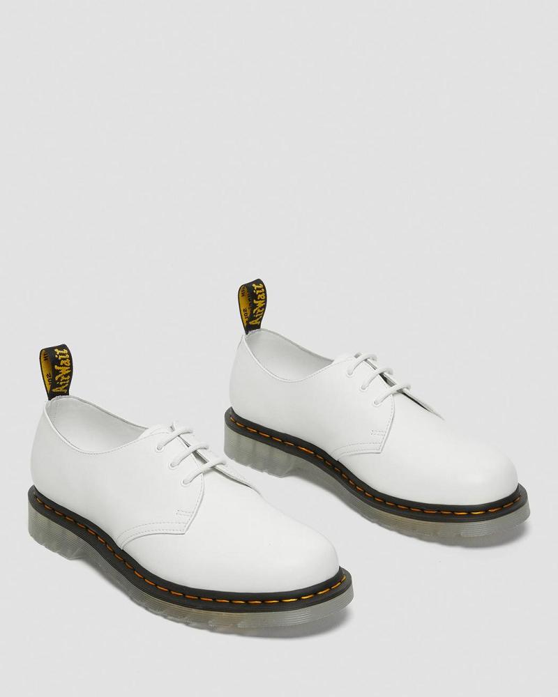 White Women's Dr Martens 1461 Iced Smooth Leather Oxfords Shoes | CA 351MQZ